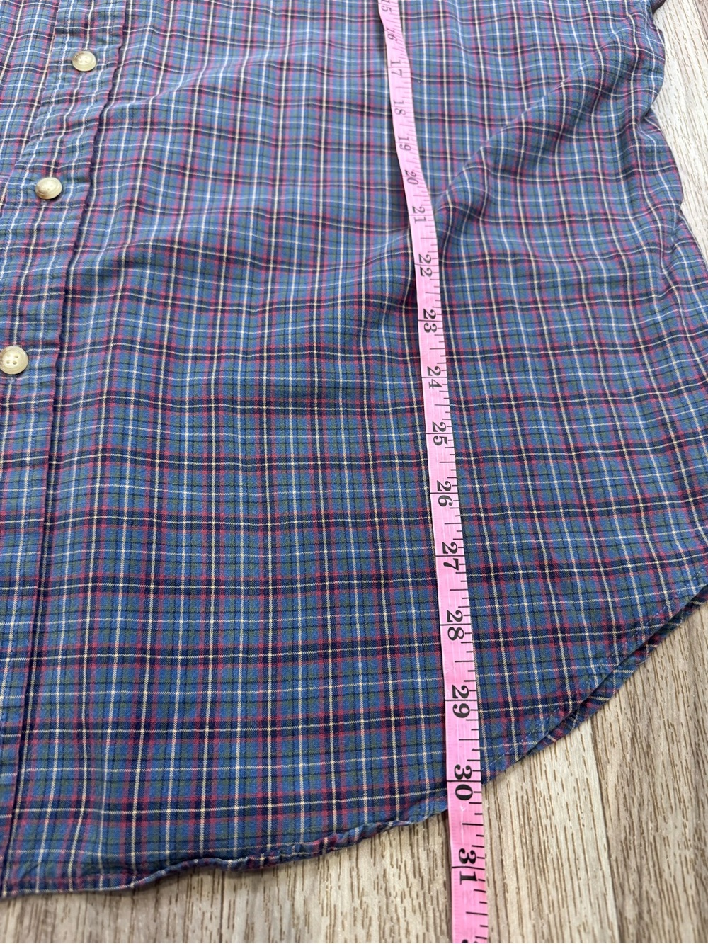 Ralph Lauren Men’s XXL Classic Fit Plaid Shirt Long Sleeve Blue Red Pony - Picture 7 of 7
